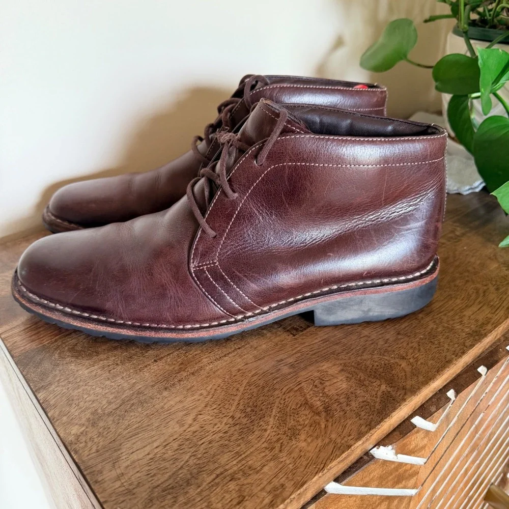 Cole Haan Tolan Nike Air Chukka Boot Men 11.5 Leather Lace Up Ankle Casual Dress